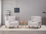 Coffee Table & Armchair Set,Vintage Luxury Style, a high-back comfortable reading chair & a 08347935