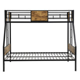 Twin Over FULL Metal Bunk Bed with 2 - Side Ladder and Full-Length Guardrail, No Box Spring Needed, W2297P217826