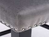Furniture,Contemporary Velvet Upholstered Wing-Back Barstools with Button Tufted Decoration and 56021290