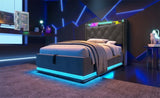 Twin size Upholstered, 360 surround LED function, Buttons/Apps/Remote Control, hydraulic storage N736P188805G