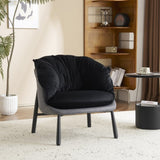 Velvet Accent Chair Barrel Chair with Metal Legs Modern Comfy Armchair Accent Reading Chair for 77803847