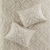 3 piece Tufted Cotton bedspread set Taupe King/Cal King B035129059