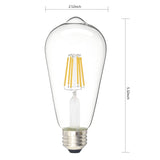 ZNTS Edison Bulb LED Light Vintage Style Lighting Filament Lamp E26 Warm white 6Pack 12915650