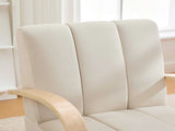 30.7"W Modern Upholstered 360&deg Swivel Accent Chair with Solid Wood Armrests and Comfy Channel W3118P339624