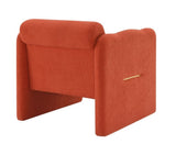 Arm Chair with waved arms, Metal decoration on both side arms, Accent chair for Primary Living W2671P202964