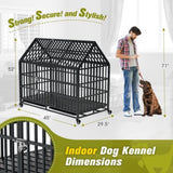 52 Inches Heavy Duty Dog Crate with Roof Top W2181P356225