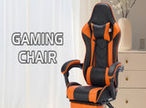 Gaming Chair with Footrest, Ergonomic Computer Chair with Headrest and Lumbar Support, Breathable W2367P288694