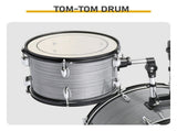 22" Adult 5-Drum Set, Poplar Wood Shells with Double-Layerheads, Brushed Gray Finish, Adult 00417398