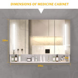 ZNTS Modern 39x28 inches bathroom cabinets, medicine cabinets with mirrors and LED lights, bathroom 95799541