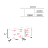 Goodwood Minimalistic Tv Stand for 65-Inch TV With 5 Open Shelves B070P234336