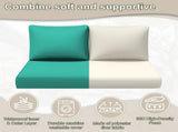 Outdoor Loveseat Cushion Set, 48 x 24 inch, Water Repellent Patio Furniture Cushions Replacement 65253800