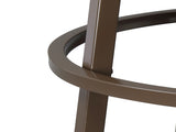 2pcs Wrought Iron Swivel Bar Chair Patio Swivel Bar Stools Brown 77628809