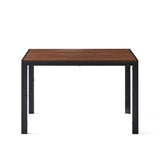 ZNTS Creative Design Veneered MDF Wood Structure Rectangular Walnut Dining Table W1516P194970