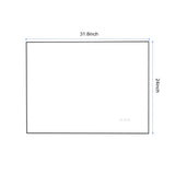 32x24 Inch LED Backlit Bathroom Mirror with Metal Frame, Wall Mounted Vanity Mirror with Smart Touch 93611282