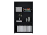 Bookcase 47" H, 3 shelves, Black B097P250875
