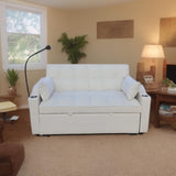 Modern Velvet Loveseat Futon Sofa Couch w/Pullout Bed,Small Love Seat Lounge Sofa with adjustable W2297P224266
