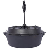 Pre-Seasoned Cast Iron Dutch Oven With Skillet Lid, Outdoor Camping Deep Pot for Camping Fireplace W465P236471