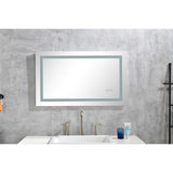 40x26 Inch LED Bathroom Mirror with Frontlit and Backlit, Wall Mounted Vanity Mirror with Smart 74284549