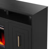 83 inch Electric Fireplace TV Stand for TVs up to 95 inches, Minimal Assembly, Black Finish GL-B108P160238
