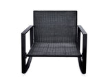 3 Pieces Patio Bistro Set Outdoor Rocking Chair w Blue Cushion for Yard Garden Poolside W2071P201034