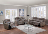 Contemporary Manual Motion Loveseat w Console 1pc Couch Living Room Furniture Dark Coffee Breathable B011133392