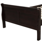 Wood Platform Bed Twin Bed Frame Mattress Foundation Sleigh Bed with Headboard/Footboard/Wood Slat WF192439AAP