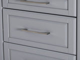 K&K 50.7" Island with Storage Tilt Trash Can Cabinet and Pull Out Cabinet Organizer, Rolling N707P299008G