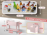 80QT Pink Patio Rolling Cooler 89992775