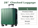 Hardshell, Lightweight Durable ABS Suitcases with Double Wheels, Expandable 28-inch Checked N730P296747F