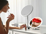 30X Magnifying Makeup Mirror with LED Lights, Rechargeable Travel Magnifier Mirror 3 Light Modes 09331053