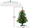 3ft 129 Branches with Santa Claus Decoration PVC Branch Iron Bracket Christmas Tree Green 57400666