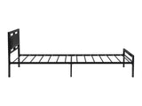 Twin Size metal bed Sturdy System Metal Bed Frame, Modern style and comfort to any bedroom, black W2297P347753