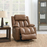 Pacay Brown Leather Aire Power Motion Recliner with Lift, Heating & Massage Function B2726P245483