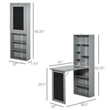 Wall Mount Desk Cabinet-Grey 24040342