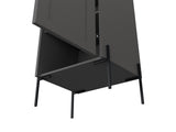 Sealy Hight Auxiliary Furniture in Melamine and 4 Shelves, Matt Gray B128P237147