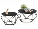Small Round Coffee Table Set of 2, Nesting Side Tables for Living Room or Bedroom, Modern Accent End 51378901