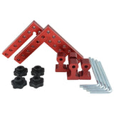 Get Precise Woodworking Results with 6pc Set of 14cm 90 Degree Angles Positioning Squares & Clamps 08803935