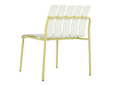 Summer - 4-Pack Modern Striped Color Block Chairs - Waterproof PP Seat & Sturdy Metal Legs, W3450P322877