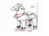 Kids Ride-On Plush Horse for Ages 2, 29.5" Riding Pony with Rotatable Head & Neighing Sounds 25215153