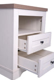 Farmhouse Nightstand , End Table, Side Table with 2 Drawers Storage Cabinet for Bedroom, Living W3151P264505