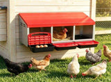 3-Compartment Chicken Nesting Box, Hot-Dipped Galvanized Iron Roll-Away Egg Collection Box, 21467062