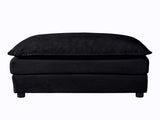 Luxury Chenille Ottoman with Double-Layer Cushion, 35.43" Upholstered Footrest, Sturdy Wooden Frame, W3163P269211