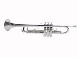 Nickelplated Drop B Adjustable Trumpet Gloves Set Silver 67559321