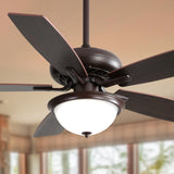 ZNTS 52 Inch Indoor Crystal Ceiling Fan With 3 Speed Wind 5 Plywood Blades Remote Control AC Motor With 18282172