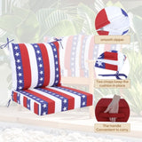 2 PCS Set 24x24 in Outdoor Deep Seat Cushion- Waterproof Fade-Resistant Patio Furniture Cushions 46970454