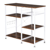 ZNTS 3-Tier Industrial Kitchen Baker's Rack Utility Microwave Oven Stand Storage Cart Workstation Shelf 28786090