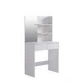 ZNTS Vanity desk with mirror, dressing table with 2 drawers, white color 74296764