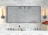 40x30inch Glossy Black Bathrooms For Wall Rectangle Vanity Corner Hangs Farmhouse W2091125788