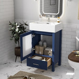20-Inch bathroom vanity with ceramic sink and ample storage - ideal for small bathrooms WF324691AAC