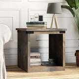 24 inch Side Table, No Assembly Required, Barnwood Finish GL-B108131536